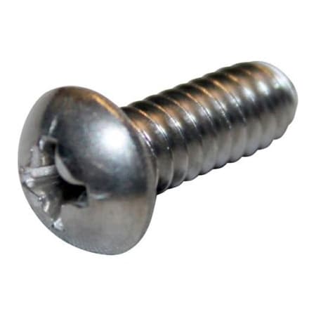 Allpoints Allpoints 26-1049 Stainless Steel Round Head 10-24 x 1/2" Phillips Machine Screw - 100/Pack 261049